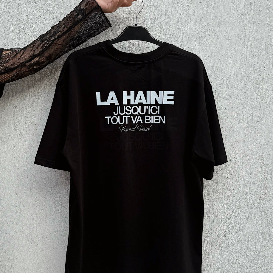 La Haine "Jusquici Tout Va Bien" Black - RAPHAEL Oversize T-shirt
