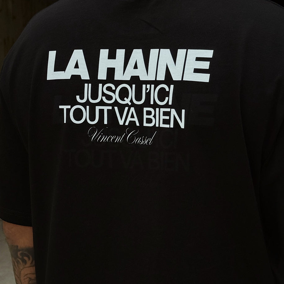 La Haine "Jusquici Tout Va Bien" Black - RAPHAEL Oversize T-shirt