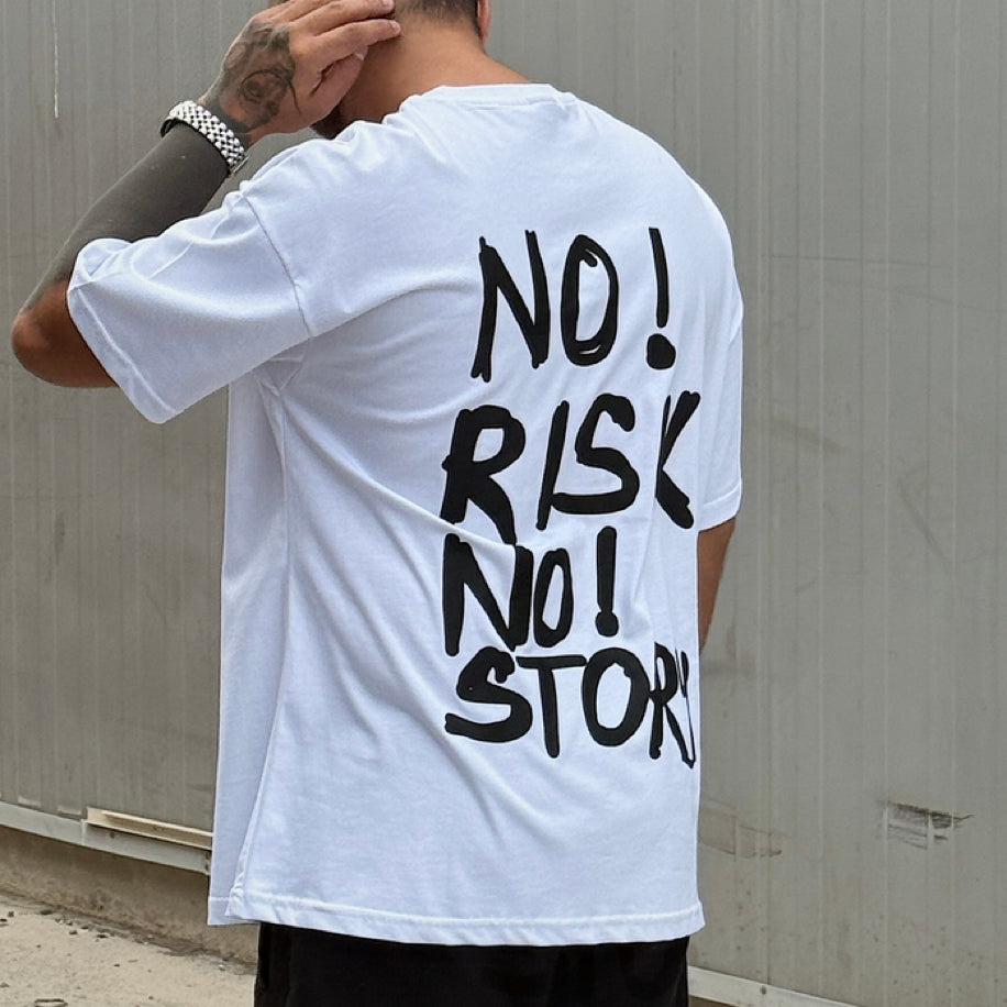 "No Rısk No Story" Black - RAPHAEL Oversize T-shirt